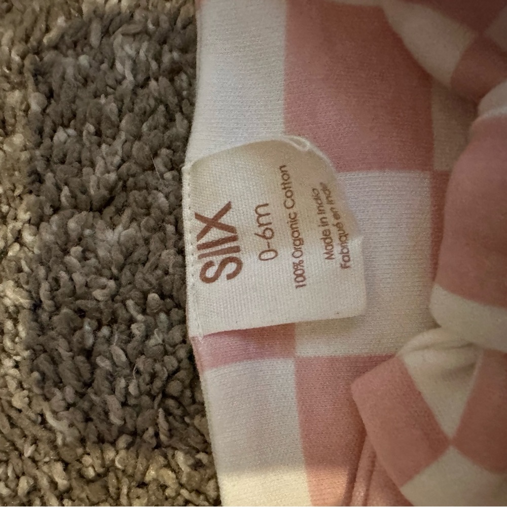 Pink & White Checker Ruffle Baby One-Piece - Picture 5 of 5